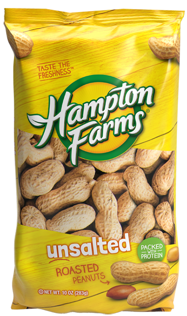 UNSALTED ROASTED PEANUTS, 10 OZ (16/CS)