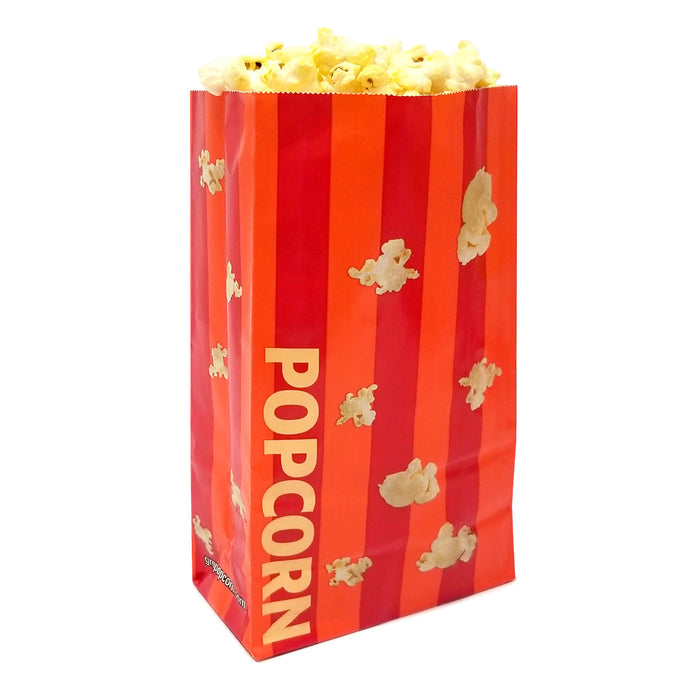 Striped Laminated Popcorn Bags